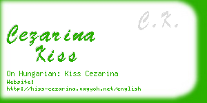 cezarina kiss business card